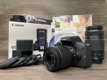 Canon キヤノン EOS Kiss X8i ダブルレンズキット デジタル一眼レフカメラ 元箱付き #82_画像1