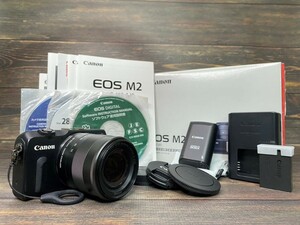 Canon キヤノン EOS M2 レンズキット ミラーレス一眼カメラ フラッシュ付き 元箱付き #42