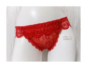 ★新品★ L Tバック ショーツ レッド 赤 レース セクシーランジェリー