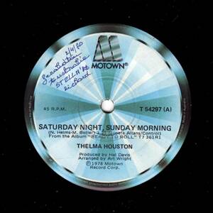 DISCO FUNK.SOUL.45★ Thelma Houston / Saturday Night, Sunday Morning / 7インチ