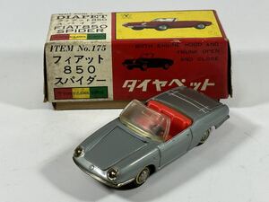 (s255)ダイヤペット フィアット 850 スパイダー No.175 ヨネザワ ミニカー Diapet 当時物