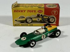 (s265)DINKY TOYS 243 B.R.M. RACING CAR ディンキー ミニカー 当時物