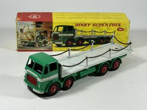 (s301) DINKY TOYS 935 LEYLAND OCTOPUS FLAT TRUCK WITH CHAINS ディンキー ミニカー 当時物