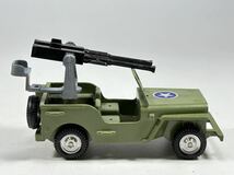 (s415) MINI GAMA 905 JEEP mit Maschinengewehr ミニカー ジープ 当時物_画像4