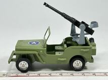 (s415) MINI GAMA 905 JEEP mit Maschinengewehr ミニカー ジープ 当時物_画像2