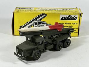 (s326) solido Camion militaire UNIC 201 ソリド ミニカー 当時物