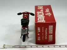 (s359) MIGNON MODEL TORINO ART.n112 AERMACCHI 350cc SPORT ミニカー バイク 当時物_画像3