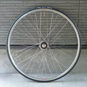 競輪系 リアホイール120mm sansin njs 23-28チューブラータイヤ ピスト トラックの画像1