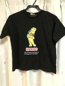 美品【 HARIBO/ハリボー】半袖Tシャツ/160cm★ブラック★キッズ★USED