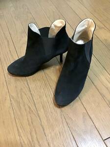 【BARNEYS NEWYORK/バーニーズニューヨーク】ショートブーツ/38ハーフ★ブラック★レディース★USED