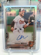 Connor Norby Rickardo Perez Luca Tresh Bowman Chrome Topps 3枚まとめて　499枚限定　Auto　直書きサイン　Prospect Refractor　RC_画像2