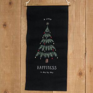 クリスマスタペストリーブラック L