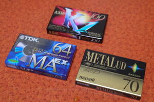 未開封・レア！メタルテープ２巻　Maxell METAL UD 70+TDK MA-EX 64□おまけ AXIA K1 100ノーマル■入手至難