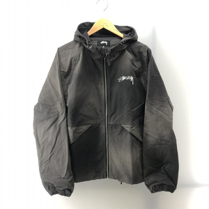 【中古】STUSSY Wave Dye Beach Shell Jacket サイズM ブラック　ステューシー[240024443976]