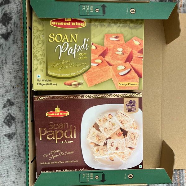 ソーンパブディ　２箱セット　United King Soan Papdi インドで有名なお菓子　ソアンパブディ