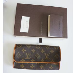 LV Louis Vuitton ルイヴィトン モノグラム ポシェットツイン PM ショルダーバッグ ポーチ M51854 ストラップ付 本物 ブ