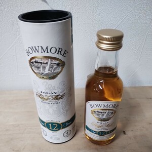 古酒 BOWMORE / ボウモア 12年 カモメラベル 50ml スコッチ ウィスキー 箱付 未開栓