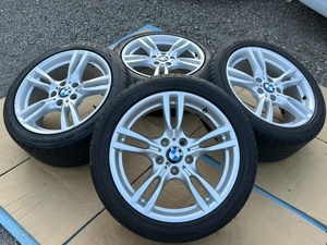 BMW M-Sport 18X8.5J/18X8J ダブルスポーク(スタイル400M) F30 DBA-3B20 LDA-3D20 純正ホイール タイヤ付き 4本セット ( ほぼ新品タイヤ