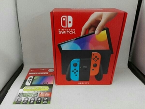 未使用品 Nintendo Switch(有機ELモデル) Joy-Con(L)ネオンブルー/(R)ネオンレッド(HEGSKABAA)