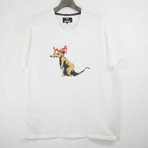 glamb×BRANDALISED グラム×ブランダライズド バンクシー Polka Dot Rat 半袖プリントTシャツ(3)ホワイト