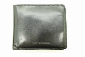 84MA☆バレンシアガ 財布 BALENCIAGA ESSENTIAL FOLD ウォレット 664038 二つ折り財布 ブラック 中古