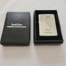 未使用　Seven Stars　STERLING　スターリングシルバー　ZIPPO　セブンスター　ジッポ　懸賞当選品　1998年製_画像1