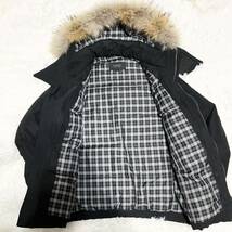 1円【極美品】L バーバリーブラックレーベル ４WAY ダウンジャケット ベスト ラクーンファー ノバチェック BURBERRY BLACK LABEL コート_画像4