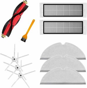 S6 MaxV /S6 /S6 Pure /S5 Max /E5 /E4 for exchange mop Cross 3 sheets main brush 1 pcs side brush 3 piece air filter 2 piece attached brush 1 piece 