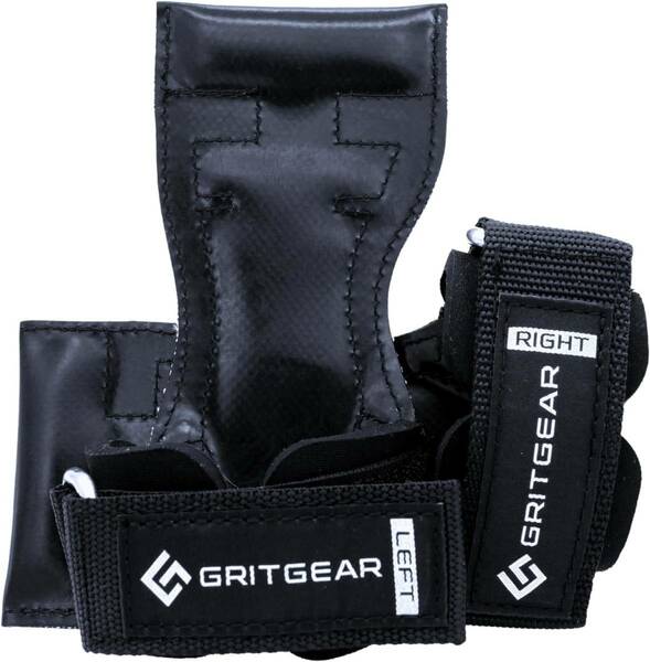 【元プロアスリートの理学療法士監修】 GRITGEAR パワーグリップ ホワイト 筋トレ 握力補助 懸垂 滑り止め ラットプルダウン デッドリフト