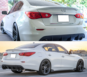 【即納品】#QAB塗装済 スカイライン V37 INFINITI Q50 エアロ トランクスポイラー リヤスポイラー ブリリアントホワイトパール OE 塗装費込