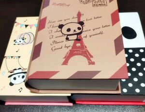 3個セット パンダ PANDA ボックス 小物入れ アクセサリーケース ブック型 BOOK BOX キャラクターボックス 入れ物