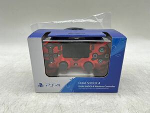 【1円スタート】SONY DUALSHOCK4 PS4用ワイヤレスコントローラー レッドカモフラージュ USBケーブル3m付き CUH-ZCT2J30 DM1212N