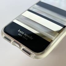 ケイトスペード kate spade iPhone 11 PRO ディフェンシブ ケース パークストライプ（ブラック/ゴールド/ホワイト）_画像3