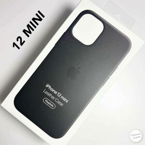 アップル純正 iPhone 12 MINI レザーケース ブラック