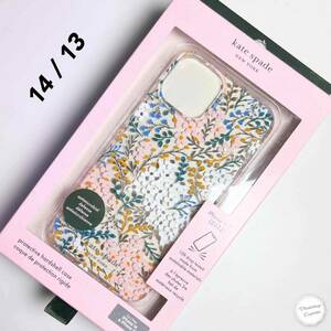 ケイトスペード kate spade iPhone 14 / 13 ケース マルチフローラル （ピンク/ホワイト）