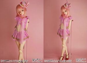 ANGEL PHILIA vmf50 ドールうさぎコスチュームセット ツーピースフレアミニ&帽子 PINK msd mdd parabox オビツ50 アゾン50 東京ドール