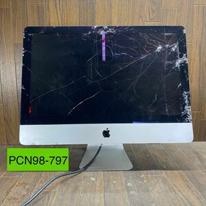 PCN98-797 激安 Apple iMac 一体型PC 21.5インチ Intel Core i5 A1418 通電確認済み 液晶割れあり メモリ.HDD欠品 ジャンク