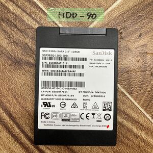 HDD-90 激安 SSD SanDisk SD7SB3Q128G1001 128GB 2.5インチ　SATA 内蔵HDD 　8519時間　Crystaldiskinfoにて正常品　中古