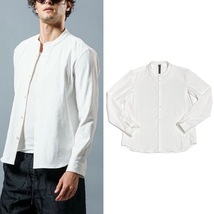 22SS 数回着2.5万 wjk flat band collar shirt　バンドカラー シャツ　　　　　AKM ジュンハシモト 1piu1uguale3_画像1