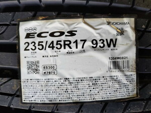 ★在庫処分 サマーTires 235/45R17 1本のみ YOKOHAMA(Yokohama) DNA ECOS(エコス) ES300 (送料無料 202009製 ) 