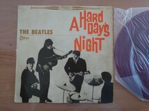 ★ビートルズ THE BEATLES★ A Hard Day's Night★オデオン赤盤★中古LP★ODEON RED WAX★ジャケット経年汚れ、傷み_画像2