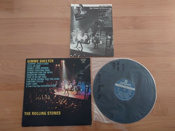 ★ローリング・ストーンズ THE ROLLING STONES★ギミー・シェルター Gimme Shelter★レコード入れ書き込み★中古LP★ジャケット経年汚れ