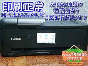 ☆印刷正常 ※整備済み☆ 1円スタ PIXUS TR9530 キャノン Canon インクジェット複合機 プリンター ブラック / 2018年製 (管：1227MGPMU)