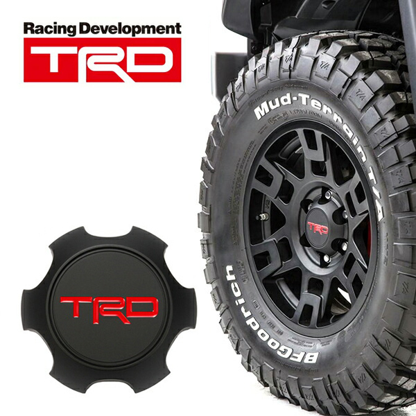 USトヨタ純正 TRD ホイール センターキャップ マットブラック 17インチ用 1個 FJクルーザー/ランクル プラド150系/ハイラックスサーフ