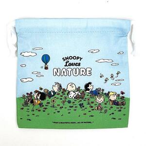  Snoopy pouch (S) blue Loves NATURE case SNOOPY