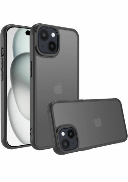 iPhone 15 ケース iPhone15 proケース スマホカバー 耐衝撃 指紋防止 滑り止め マット半透明 黄ばみなし レンズ保護 米軍MIL規格