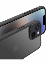 iPhone 15 ケース iPhone15 proケース スマホカバー 耐衝撃 指紋防止 滑り止め マット半透明 黄ばみなし レンズ保護 米軍MIL規格_画像4