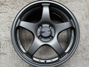 在庫品 ENKEI PF05 6.5J INSET50 4-100 Matte Dark Gunmetallic 4本セット 箱が汚い