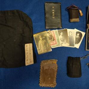 従軍経験者所持品　従軍手帳　従軍記章　写真　お守り　袋など　日本軍　兵卒　兵隊　軍人