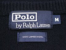 Ralph Lauren ラルフローレン ウールニットベスト M 濃紺ネイビー_画像3